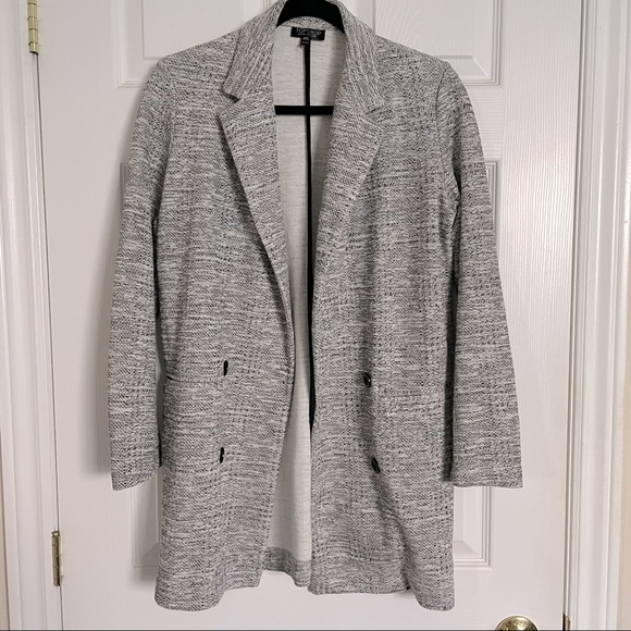 TOPSHOP | Oversized Grey Blazer With Buttons | Size 2 - Picture 2 of 6